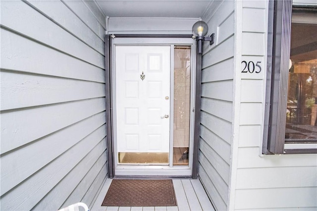 view of doorway to property