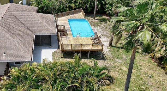 841 Carnation Dr, Sebastian, FL 32958 - outdoor pool with a wooden deck