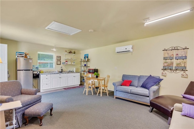 1385 14th Ave, Vero Beach, FL 32960 - carpeted living area featuring a wall unit AC
