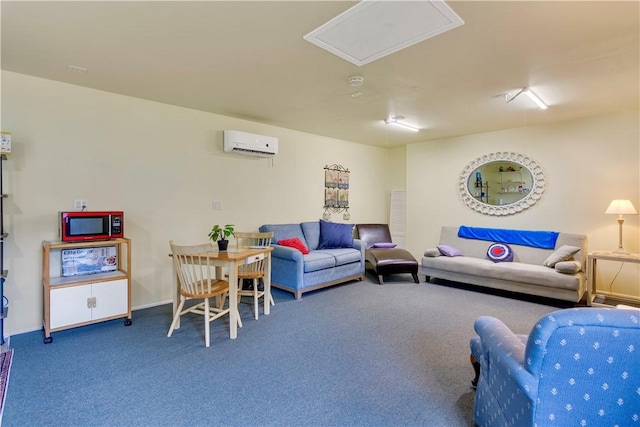 1385 14th Ave, Vero Beach, FL 32960 - carpeted living area featuring a wall mounted AC and baseboards