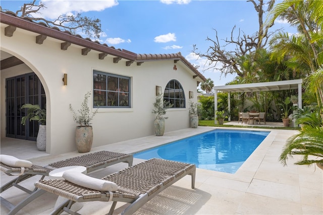 view of pool with a patio area