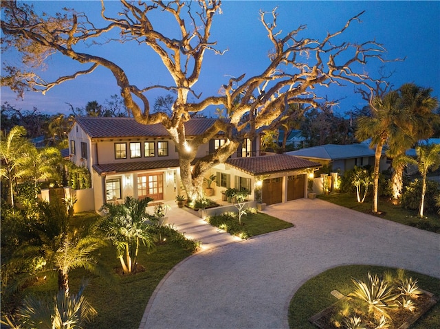 view of front of home featuring a garage