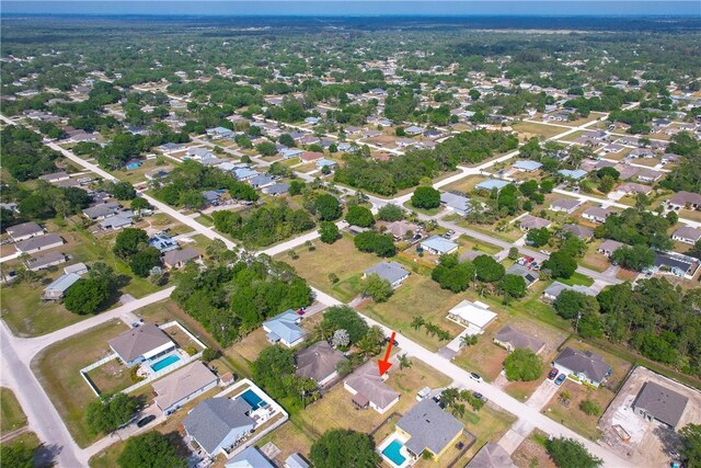 birds eye view of property featuring a residential view