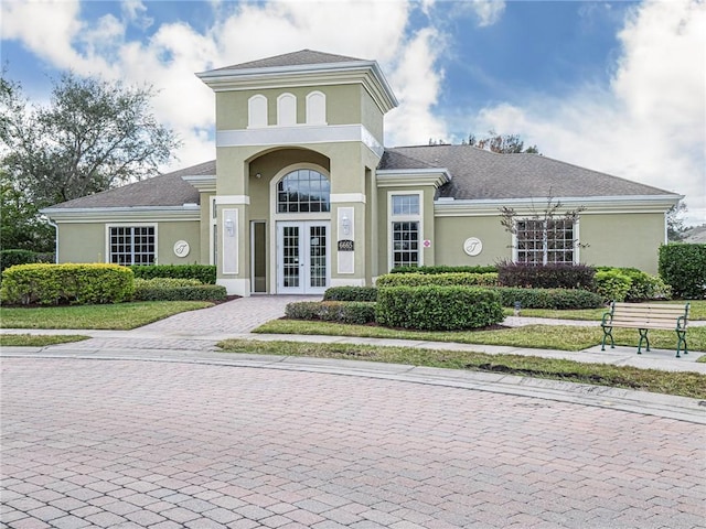 view of front of home with french doors