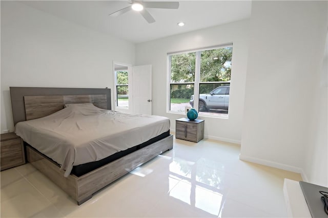 6235 4th St, Vero Beach, FL 32968 - bedroom with ceiling fan and recessed lighting