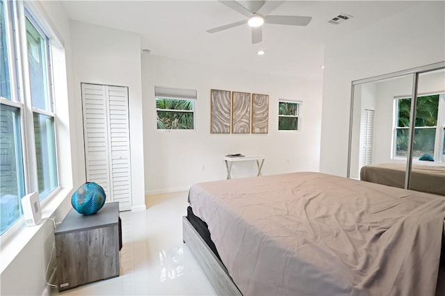 6235 4th St, Vero Beach, FL 32968 - bedroom featuring recessed lighting and a ceiling fan