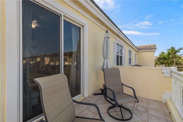 balcony featuring a patio