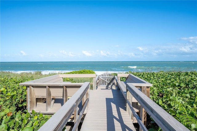 water view with a beach view