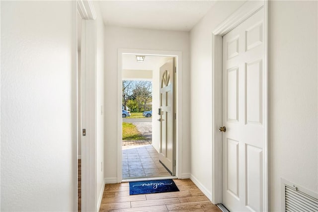 entryway featuring wood-type flooring