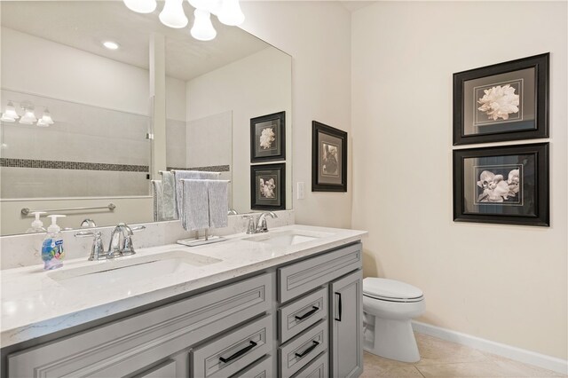 full bathroom with vanity, toilet, and shower / tub combo