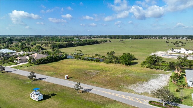 drone / aerial view with a rural view