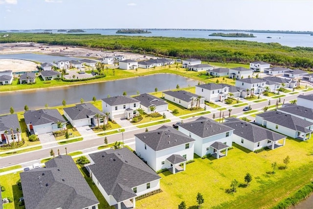 3544 Angler Dr, Fort Pierce, FL 34946 - aerial perspective of suburban area with a large body of water