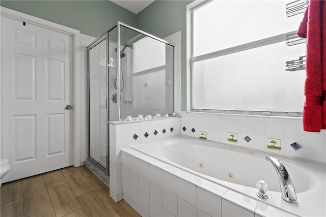 8365 104th Ct, Vero Beach, FL 32967 - bathroom featuring a stall shower and a whirlpool tub