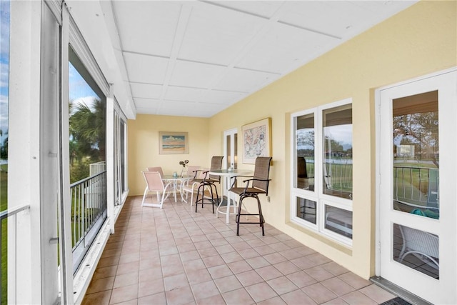 view of sunroom