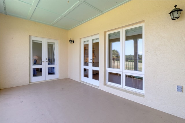 view of patio / terrace featuring french doors