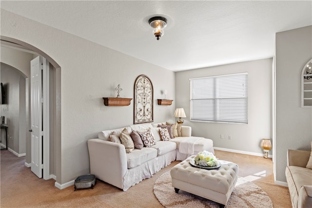 view of carpeted living room