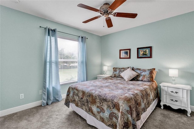 2019 Grey Falcon Cir SW, Vero Beach, FL 32962 - bedroom featuring carpet, baseboards, and ceiling fan