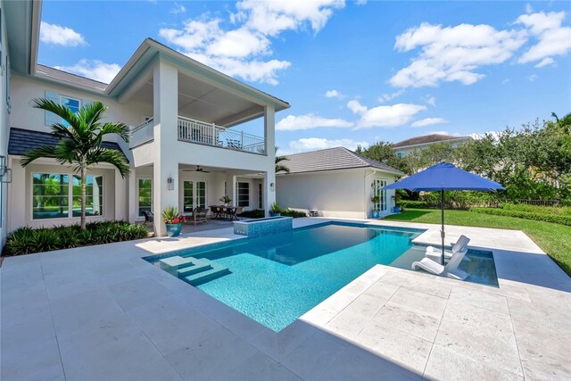 view of pool with a patio