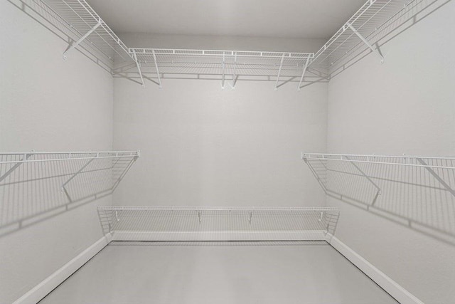 view of walk in closet