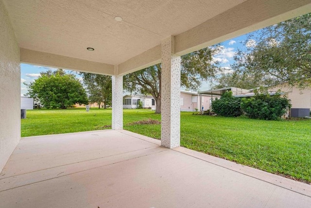 view of patio with central AC unit