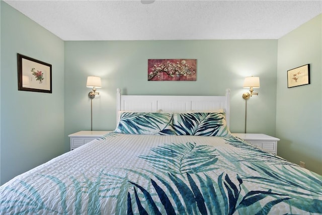 bedroom with a textured ceiling