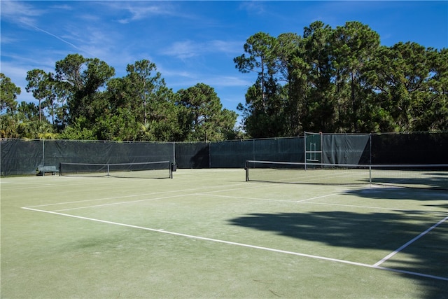 view of tennis court