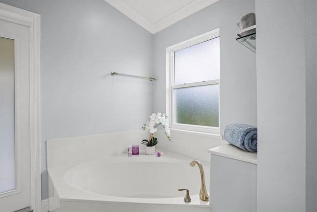 614 Stevenson Ave, Sebastian, FL 32958 - full bath featuring a bath and crown molding
