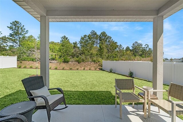 view of patio / terrace featuring a fenced backyard