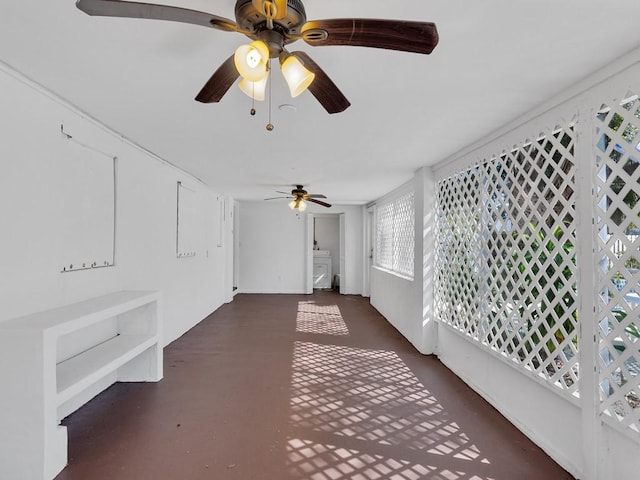 hallway featuring washer / clothes dryer