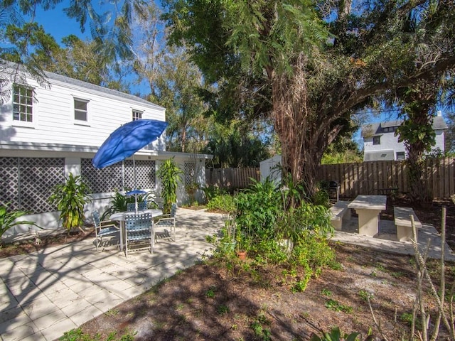 view of yard with a patio