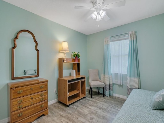 432 Watercrest St, Sebastian, FL 32958 - bedroom featuring light wood-style flooring and a ceiling fan