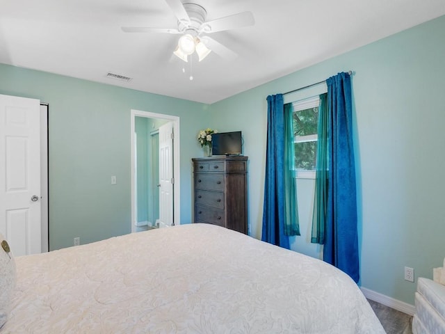 432 Watercrest St, Sebastian, FL 32958 - bedroom featuring baseboards and ceiling fan