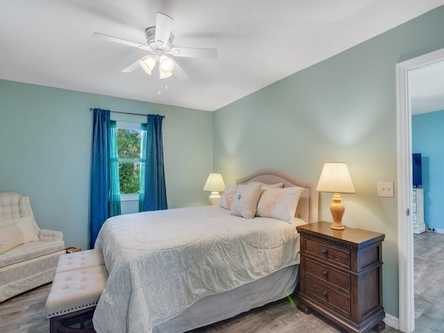 432 Watercrest St, Sebastian, FL 32958 - bedroom featuring wood finished floors and a ceiling fan