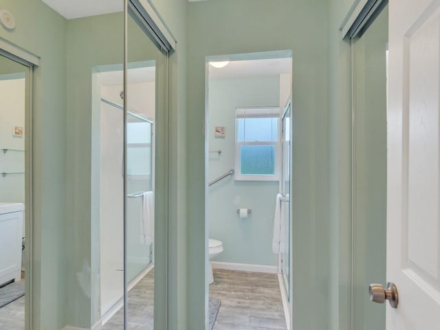 432 Watercrest St, Sebastian, FL 32958 - full bath with a stall shower and wood finished floors