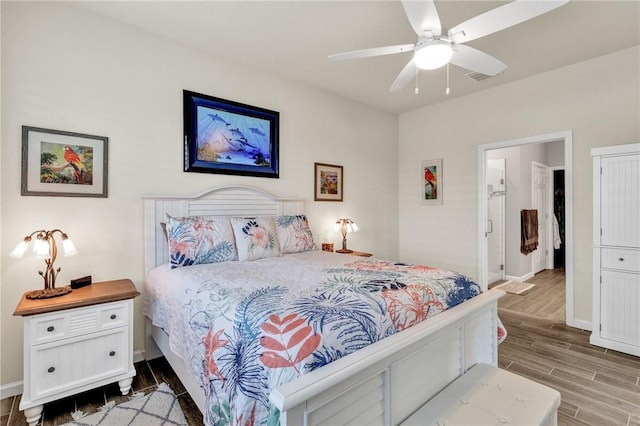 bedroom with ceiling fan