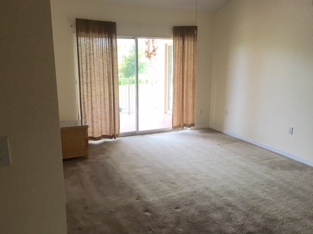 view of carpeted empty room