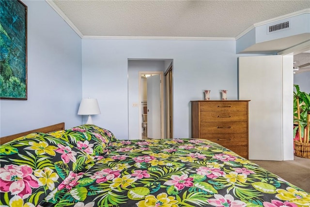 5 Plantation Dr Unit 206, Vero Beach, FL 32966 - carpeted bedroom with crown molding and a textured ceiling