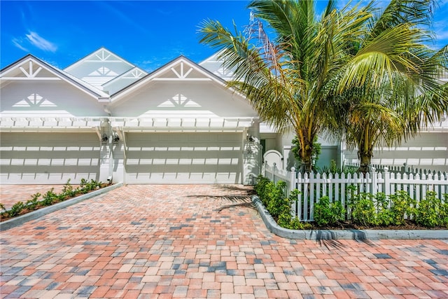 view of front of home featuring a garage