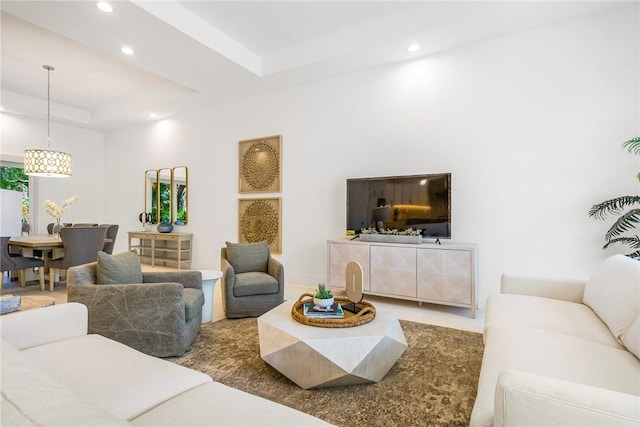 30 Strand Dr, Vero Beach, FL 32963 - living room with recessed lighting and a raised ceiling