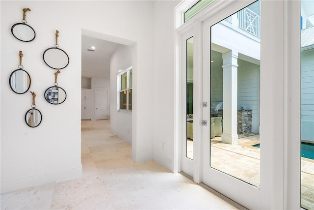 30 Strand Dr, Vero Beach, FL 32963 - foyer entrance with decorative columns and baseboards
