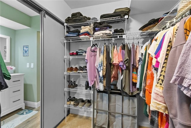 31 Plantation Dr Unit 205, Vero Beach, FL 32966 - walk in closet featuring wood finished floors