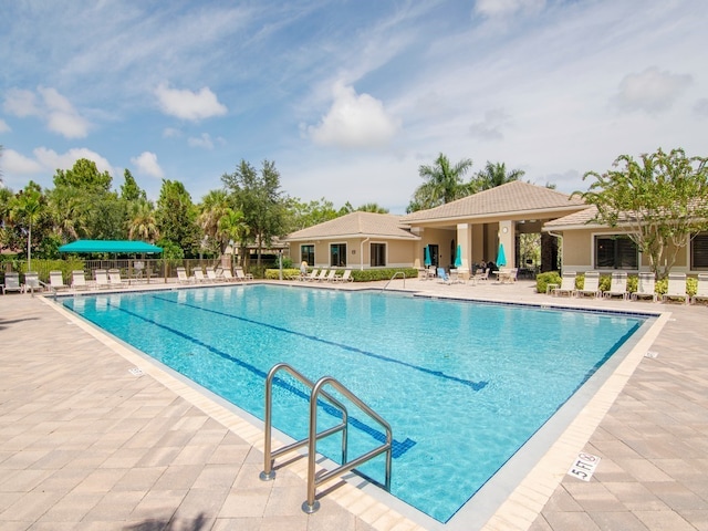 view of pool with a patio area