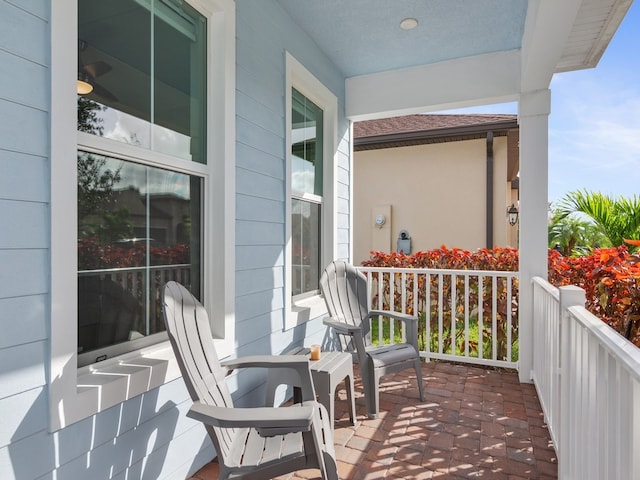 balcony with covered porch