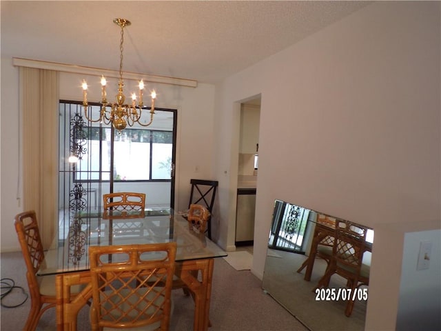 881 48th Ave, Vero Beach, FL 32966 - dining area with carpet flooring and a chandelier