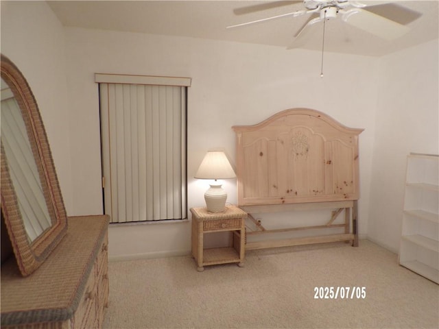 881 48th Ave, Vero Beach, FL 32966 - living area featuring light colored carpet and ceiling fan
