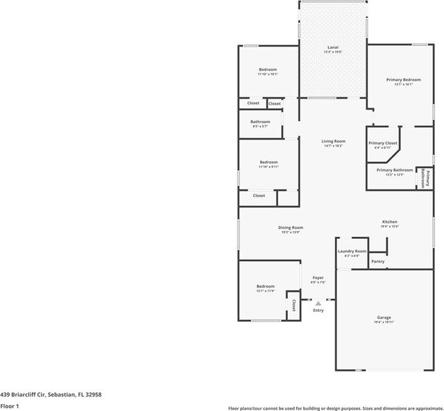 439 Briarcliff Cir, Sebastian, FL 32958 - property floor plan