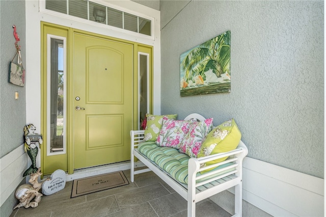 439 Briarcliff Cir, Sebastian, FL 32958 - property entrance with stucco siding and covered porch