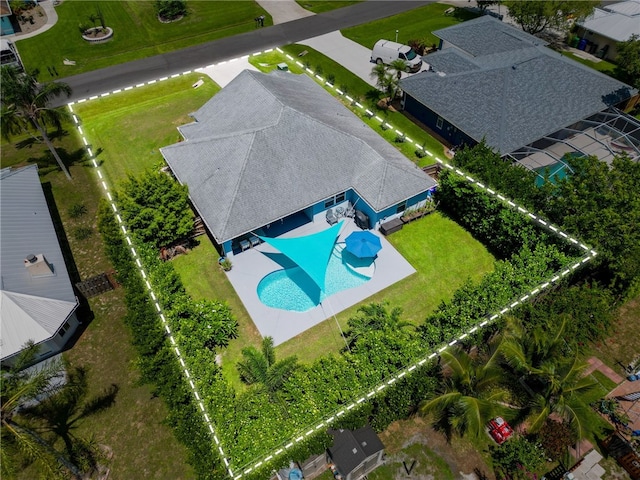 1368 Scroll St, Sebastian, FL 32958 - drone / aerial view of a pool area