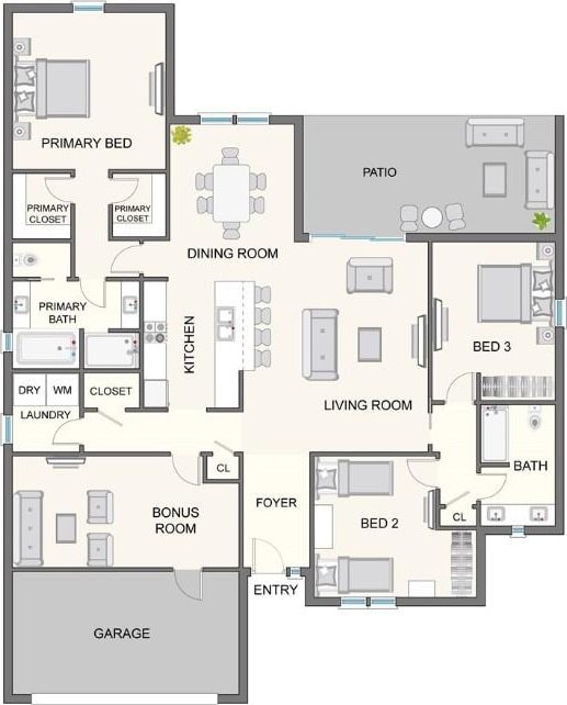 1368 Scroll St, Sebastian, FL 32958 - view of floor plan / room layout
