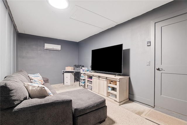 1368 Scroll St, Sebastian, FL 32958 - living area featuring a wall unit AC and carpet floors